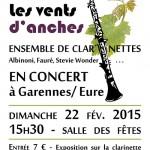 22 février 2015 - Affiche concert Garennes-sur-Eure Loisirs et culture