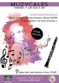 Muzycales Conférence musicale à l'église de Muzy Mozart de Lettres en Notes