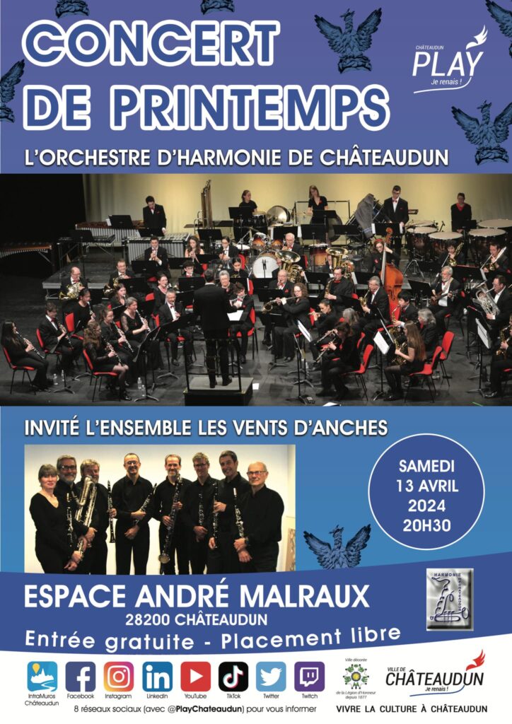 Concert de printemps Orchestre d'Harmonie de Châteaudun - Samedi 13 avril 2024