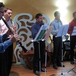 Les clarinettistes de l''ensemble "Les Vents d'Anches" en concert.